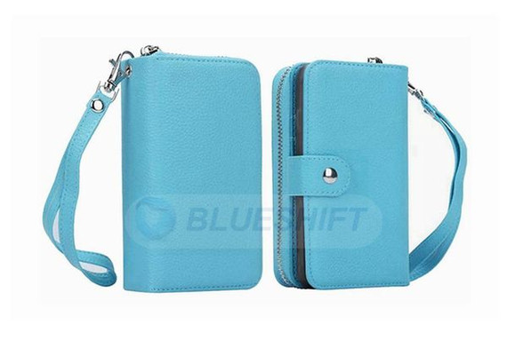 Apple iPhone X/XS Zipper Wallet Case LightBlue