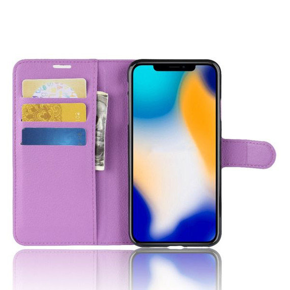 Iphone Xs Max      Pu Wallet Case    [Purple]