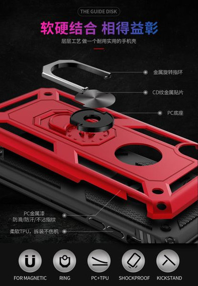 Apple iPhone X/XS Military Armour Case Red