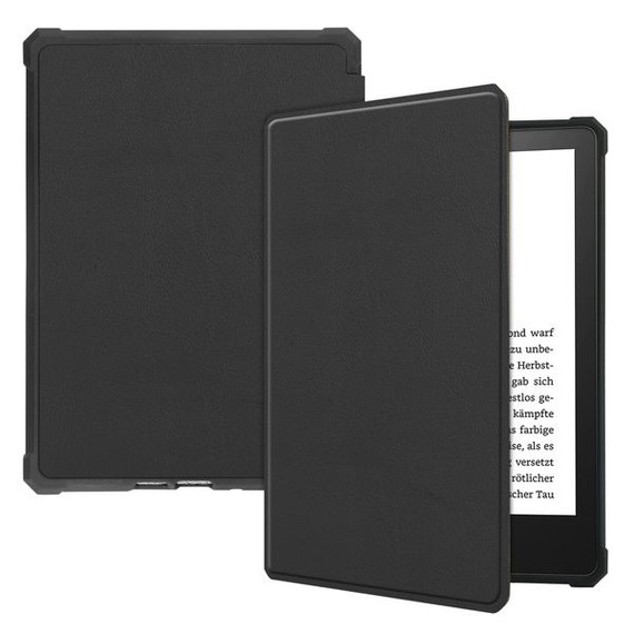 Kindle Paperwhite 2021 (11th Gen) Folio PU Leather Case Black
