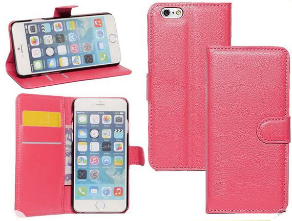 Iphone 6Plus/6Splus      Pu Wallet Case    [Red]