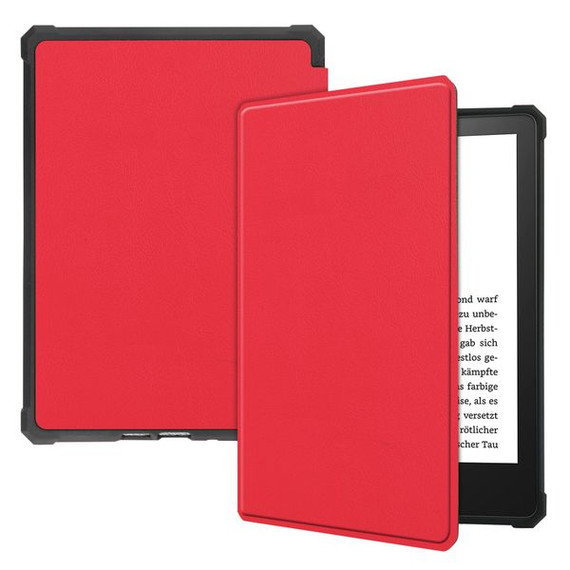 Kindle Paperwhite 2021 (11th Gen) Folio PU Leather Case Red Kindle Paperwhite 2021 (11th Gen) Folio PU Leather Case Red