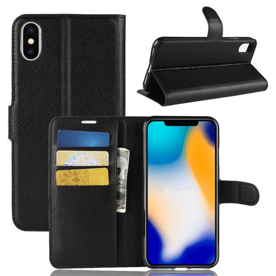 Iphone Xs Max      Pu Wallet Case    [Black]