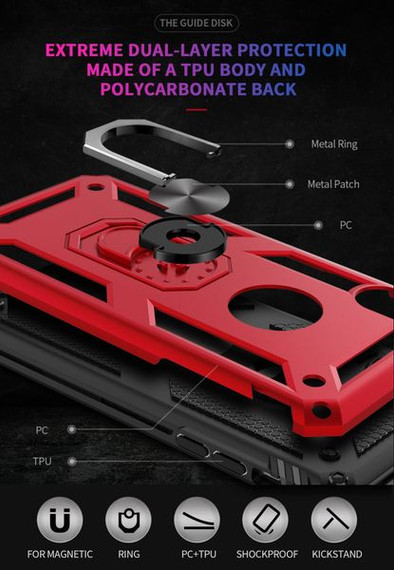Apple iPhone XR Military Armour Case Red