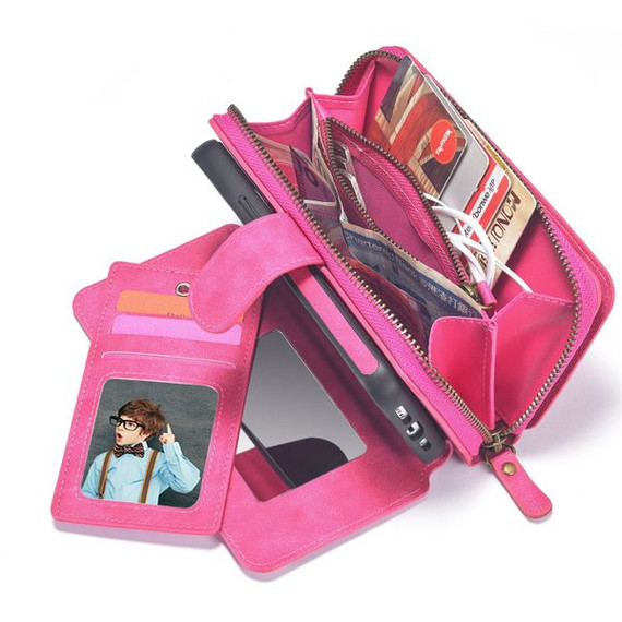 Apple iPhone 12 Mini Deluxe Zipper Case Rose