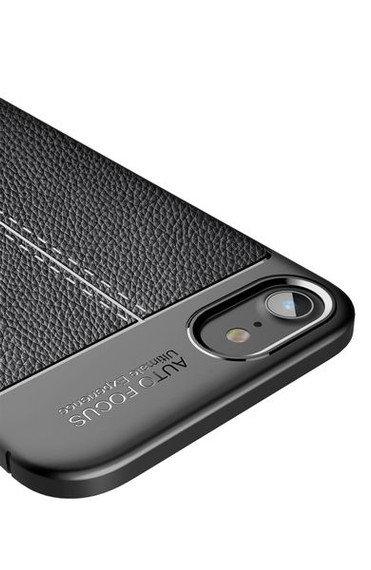 Apple iPhone 7/8/SE(2nd Gen) Leather Texture Case Black