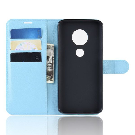 Moto G7/G7Plus      Pu Wallet Case    [Lightblue]
