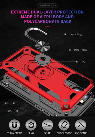 Apple iPhone 12/12 Pro Military Armour Case Red Apple iPhone 12/12 Pro Military Armour Case Red