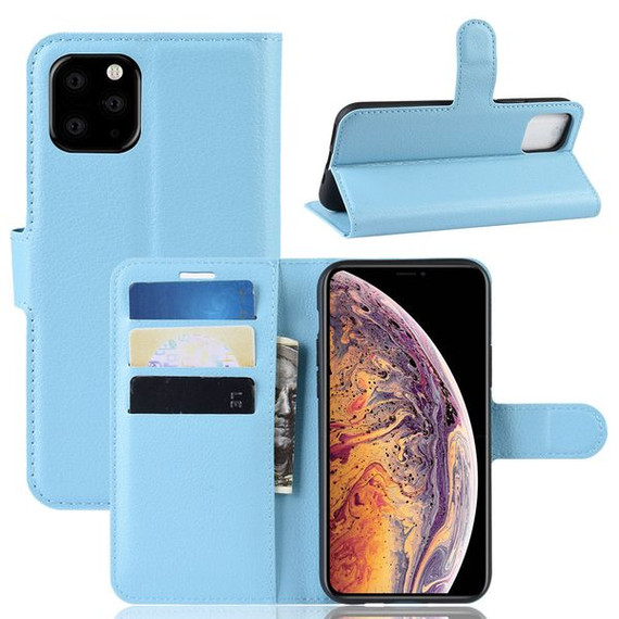 Iphone 11 Pro Max      Pu Wallet Case    [Lightblue]