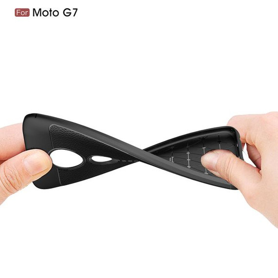 Moto G7/G7Plus Leather Texture Case Red