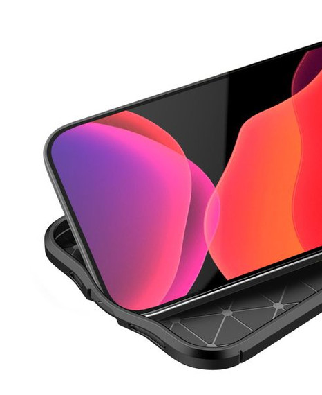 Apple iPhone 12 Pro Max Leather Texture Case Black