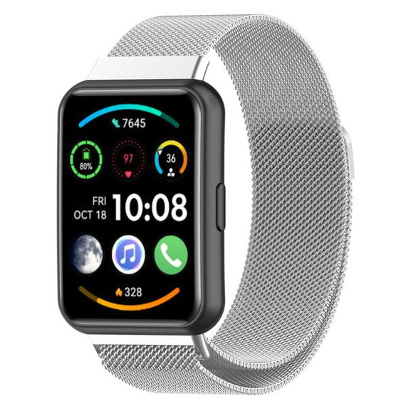 Huawei Watch Fit 2 Milanese Loop Strap Silver Huawei Watch Fit 2 Milanese Loop Strap Silver