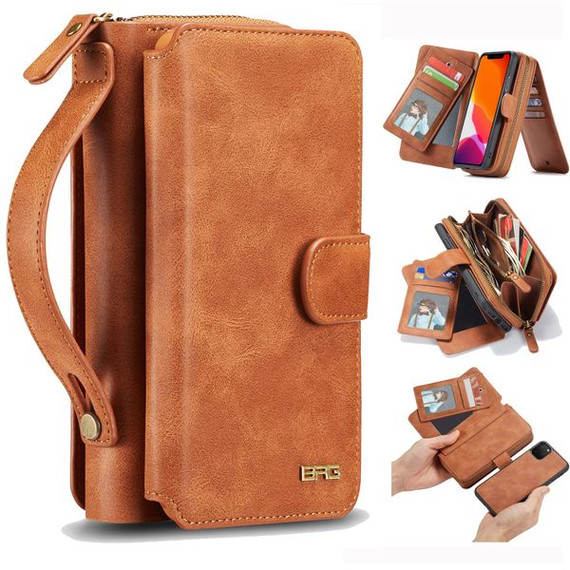 Apple iPhone 11 Deluxe Zipper Case Brown