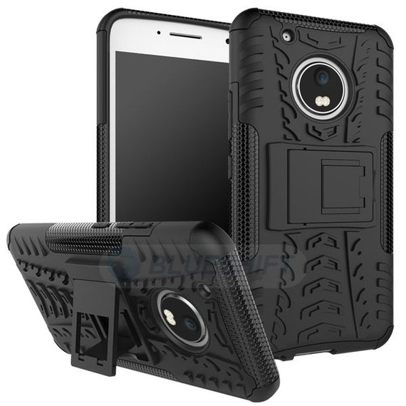 Moto G5 Plus Heavy Duty Case Black