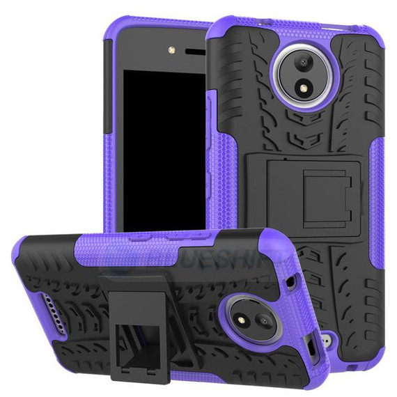 Moto C Heavy Duty Case Purple