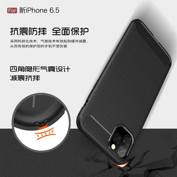 Apple iPhone 11 Pro Max Carbon Fibre Case Navy