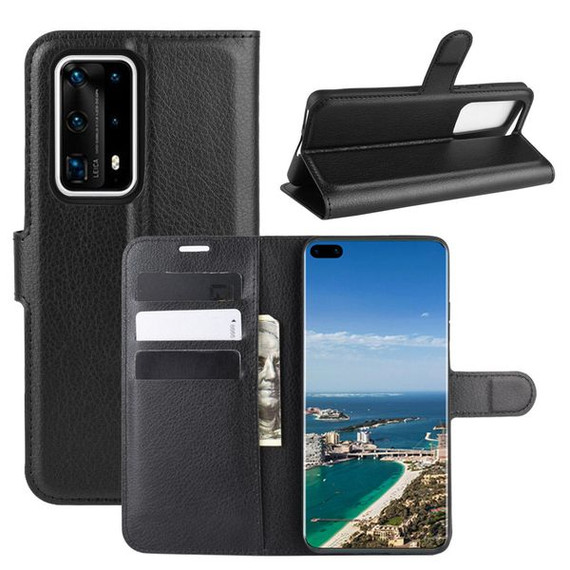 Huawei P40 Pro Plus      Pu Wallet Case    [Black]