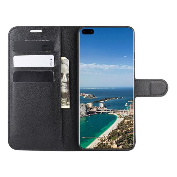 Huawei P40 Pro Plus      Pu Wallet Case    [Black]