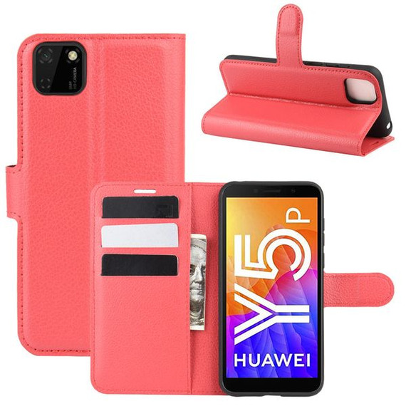 Huawei Y5P      Pu Wallet Case    [Red]