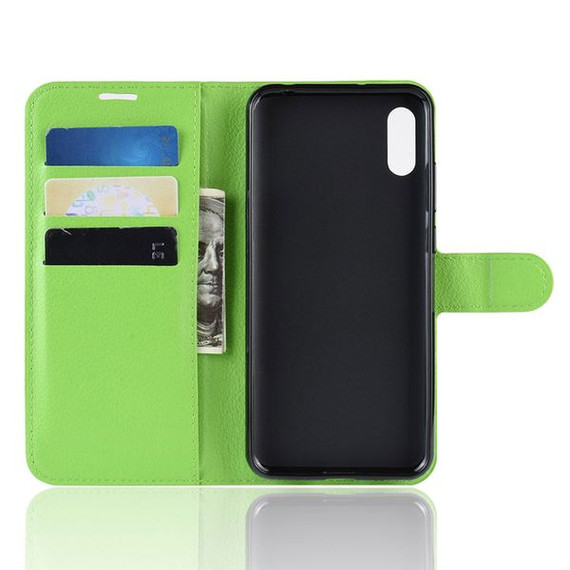 Huawei Y6 Pro 2019      Pu Wallet Case    [Green]