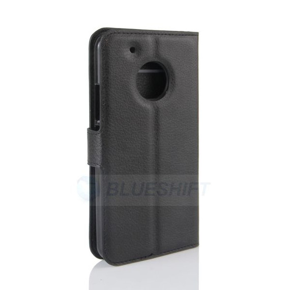 Moto G5 Plus      Pu Wallet Case    [Black]