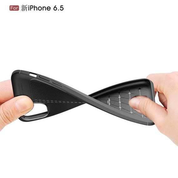 Apple iPhone 11 Pro Max Leather Texture Case Black