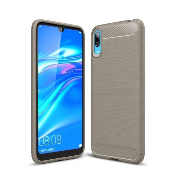 Huawei Y7 Pro 2019      Carbon Fibre Case    Grey