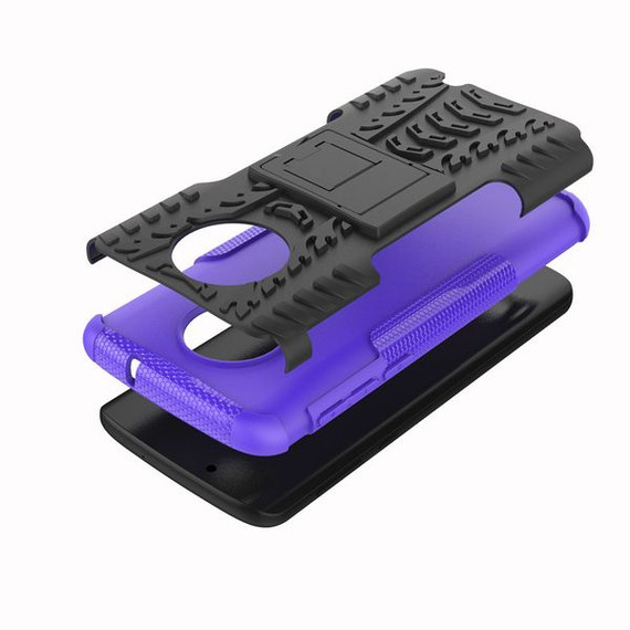 Moto G6 Plus Heavy Duty Case Blue