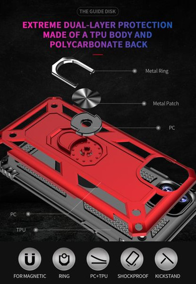 Apple iPhone 12 Mini Military Armour Case Red