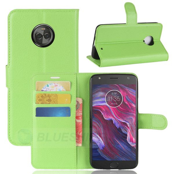 Moto X4      Pu Wallet Case    [Green]