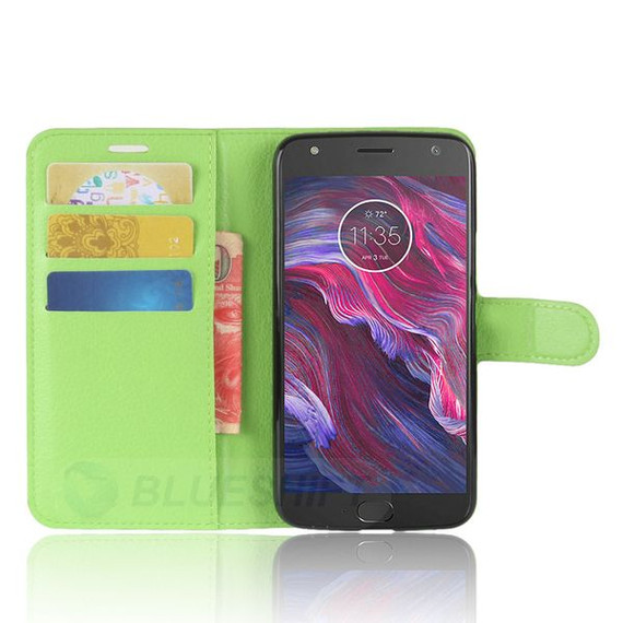 Moto X4      Pu Wallet Case    [Green]