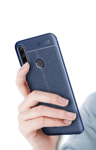 Huawei Y6p      Leather Texture Case    Red