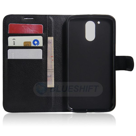 Moto G4/G4Plus      Pu Wallet Case    [Black]