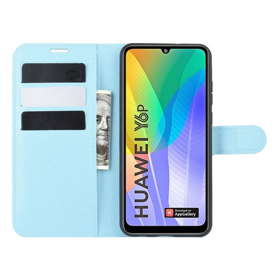 Huawei Y6P      Pu Wallet Case    [Lightblue]