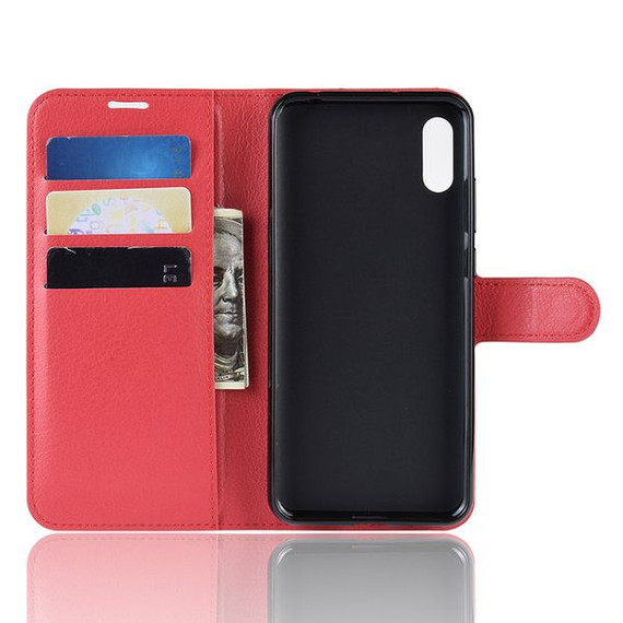 Huawei Y6 Pro 2019      Pu Wallet Case    [Red]