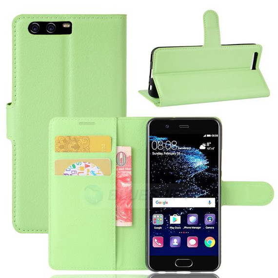 Huawei P10 Plus      Pu Wallet Case    [Green]