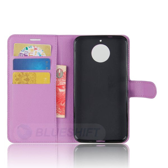 Moto G5S      Pu Wallet Case    [Purple]