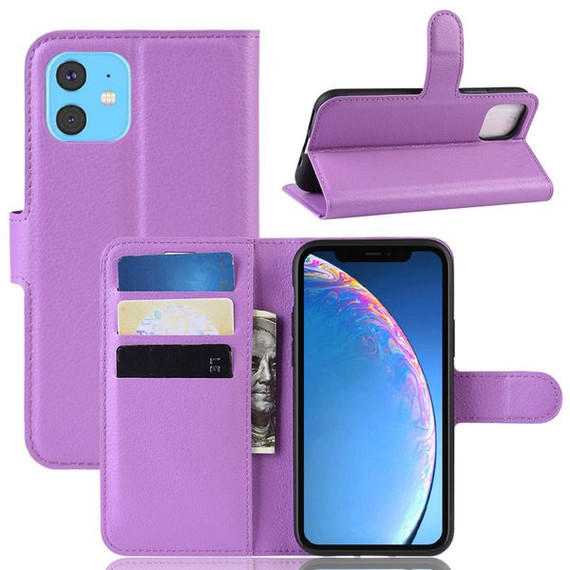 Iphone 11      Pu Wallet Case    [Purple]