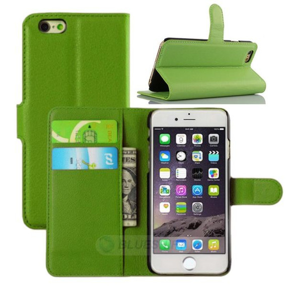 Iphone 5/5S/Se(1St Gen)      Pu Wallet Case    [Green]