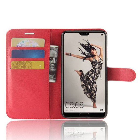 Huawei P20 Pro      Pu Wallet Case    [Red]