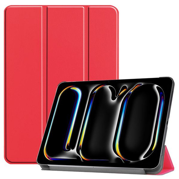 Apple iPad Pro 11" (M4, 2024)    Tri-Fold PU Case    Red
