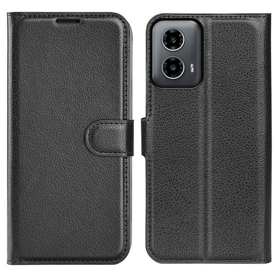 Moto G34      Pu Wallet Case    [Black]