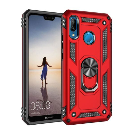 Huawei Nova 3e      Military Armour Case    Red