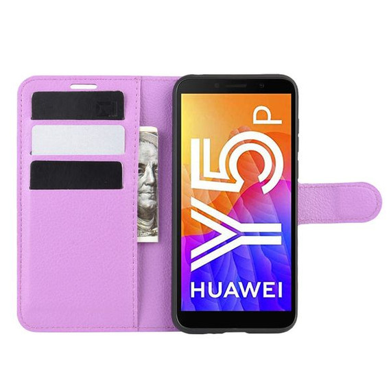 Huawei Y5P      Pu Wallet Case    [Purple]
