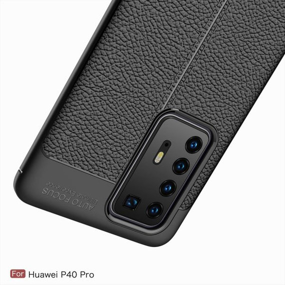 Huawei P40 Pro      Leather Texture Case    Red
