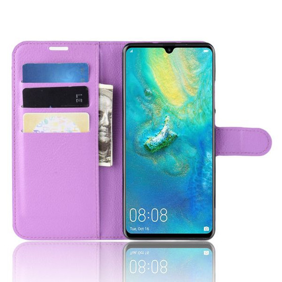 Huawei P30 Pro      Pu Wallet Case    [Purple]