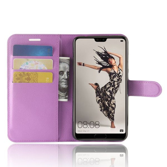 Huawei P20 Pro      Pu Wallet Case    [Purple]