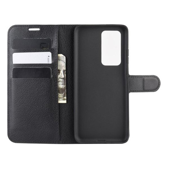 Huawei P40 Pro      Pu Wallet Case    [Black]