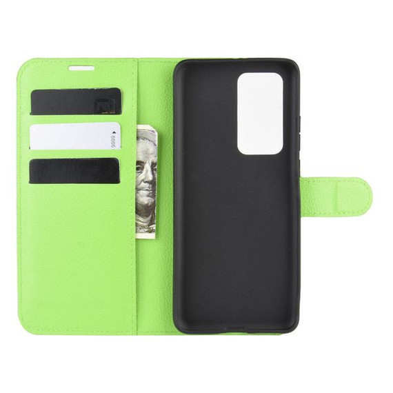 Huawei P40 Pro Plus      Pu Wallet Case    [Green]