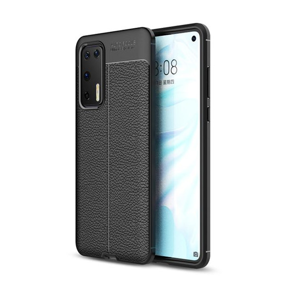 Huawei P40      Leather Texture Case    Black
